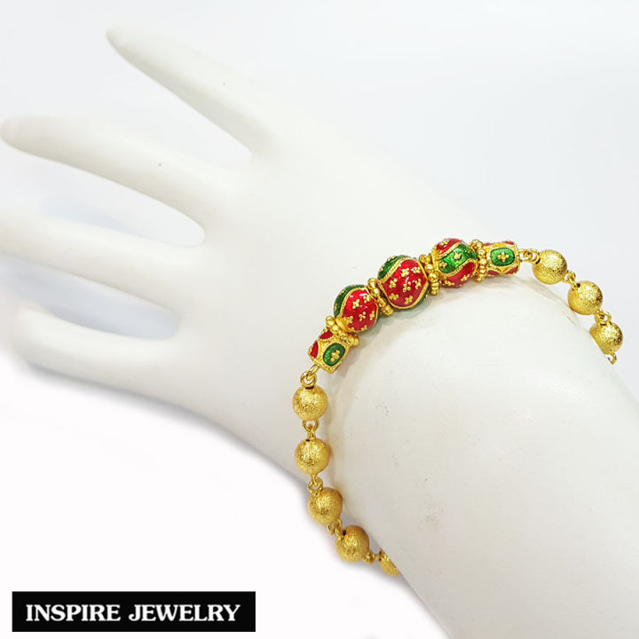 inspire-jewelry-สร้อยข้อมืองานdesign-สวยงาม-หุ้มทองแท้-24k-งานจิวเวลรี่-งานร้านทอง-พร้อมถุงกำมะหยี่หรือกล่องทอง