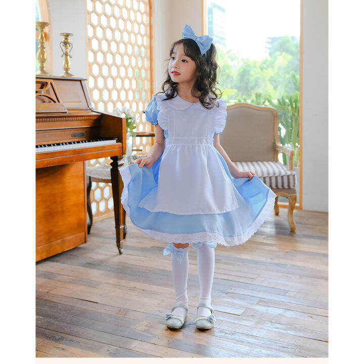 alice-in-wonderland-ชุดแม่บ้าน-lolita-cosplay-ชุดคอสเพลย์แม่บ้านเด็ก