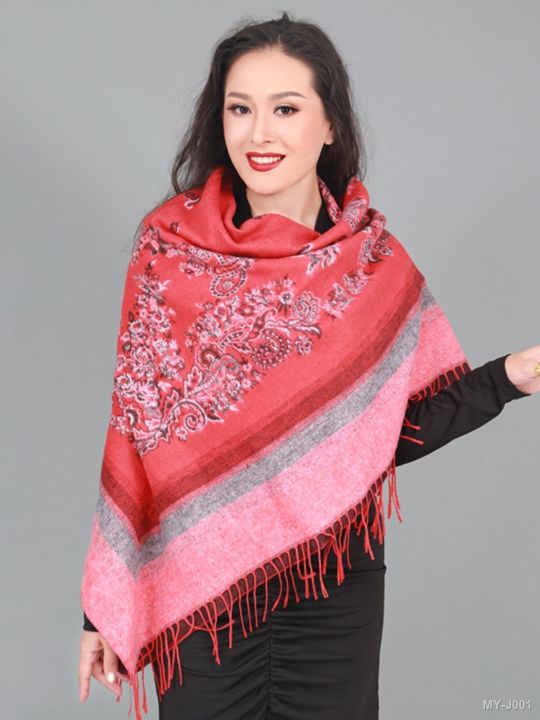 Women's Long Cashmere Shawl Winter Scarf Wrap Large Warm Thick Double Sided