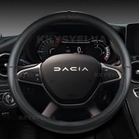 PU Leather Car Steering Wheel Cover For Dacia Spring Dacia Sandero Stepway Crossover For Renault Sandero Auto Accessories Steering Wheels Accessories