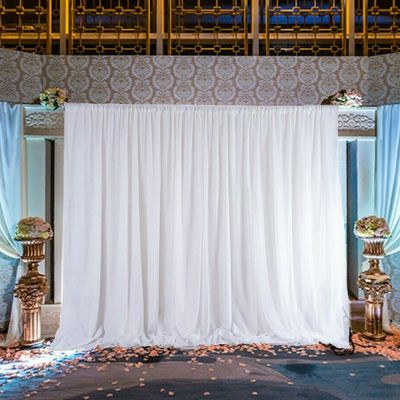 hot【cw】 1Pcs Silk Wedding Backdrop Drape Curtain Baby Shower Birthday Background Textile 2x2m/3x3m