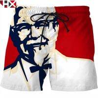 COD SDFERTREWWE HX Summer Fashion Mens Womens Shorts KFC Print 3D Casual Cool Shorts