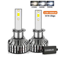 H7 H4 Led Canbus 110W 30000LM Headlight H1 H8 H9 H11 9005 Hb3 Hb4 9012 H13 9007 Led Bulb 12V 4300K 6000K Turbo Lamp For Car