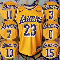 เสื้อบาส เสื้อบาสเกตบอล NBA Los Angeles Lakers เสื้อทีม ลอส แองเจลิส เลเกอร์ส #BK0006 รุ่น Icon 2018-19