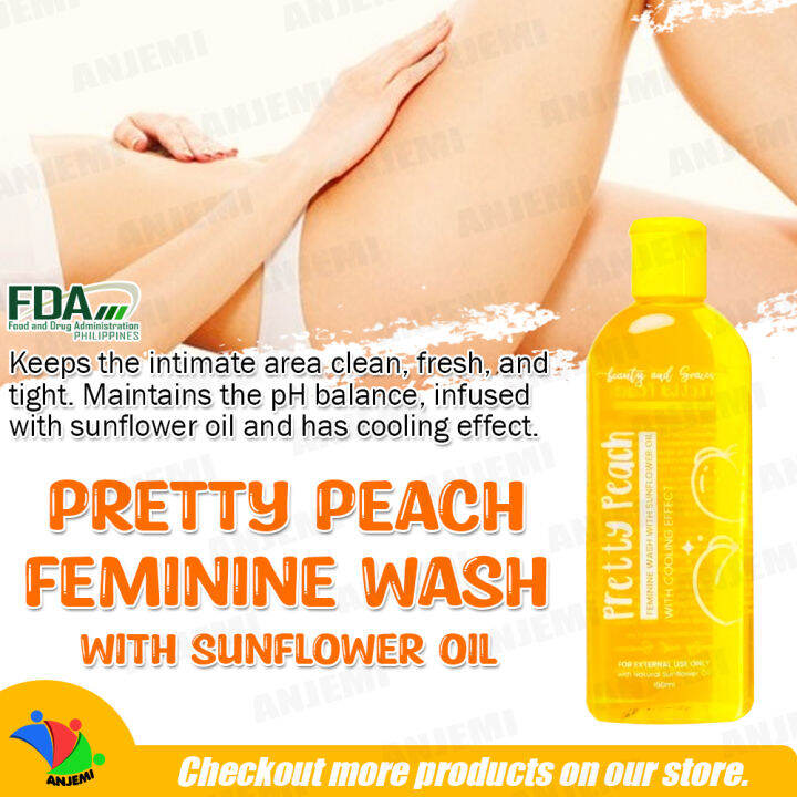 Beauty And Graces Pretty Peach Feminine Wash with Sunflower Oil 150ml