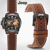 เข็มขัดนาฬิกาหนัง Jeep Jeep Retro Wrangler JP152 JPW646/638 JPW656 ผู้ชาย 22 มม.