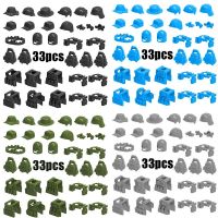 HOT!!!℗ pdh711 Military Building Block SWAT Soldiers Tactical Helmets Hat Vests Belt Backpack Figures Accessories Bricks Toys For Kids