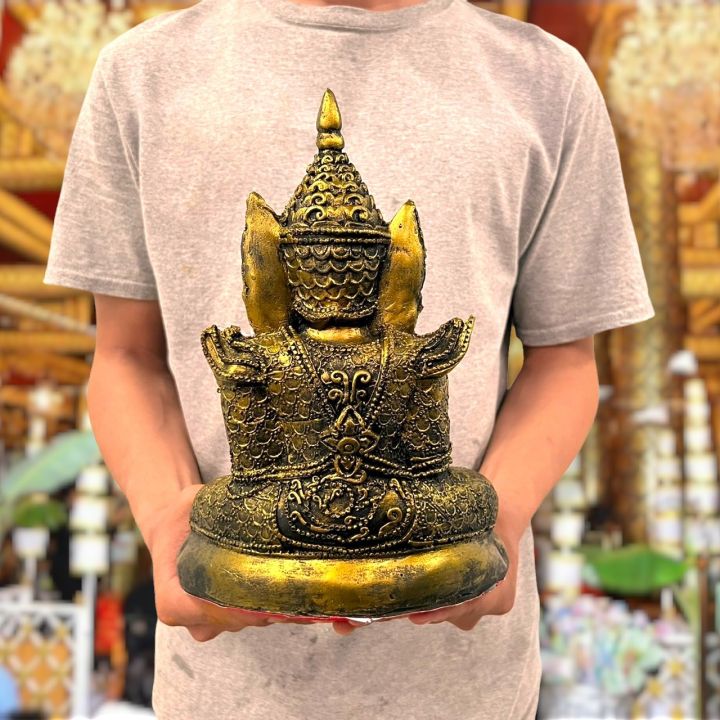 พระมหามัยมุนี-พระพุทธรูปทรงเครื่องกษัตริย์พม่า-หน้าตัก-8-นิ้ว-สีทองโบราณ-เป็นพระพุทธรูปศักดิ์สิทธิ์คู่ประเทศพม่าณเมืองมัณฑะเลย์