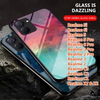 Aweven สำหรับ Realme C3 Realme 5i Realme 6i Realme 5 Realme 5วินาที Realme 5 Pro Realme 5 Pro Realme Realme C1 Realme XT Realme 3 Pro Realme 2 Pro เคสกันกระแทกพื้นที่ดาวสุดหรูกระจกเทมเปอร์ฝาหลังบางป้องกันเคสโทรศัพท์