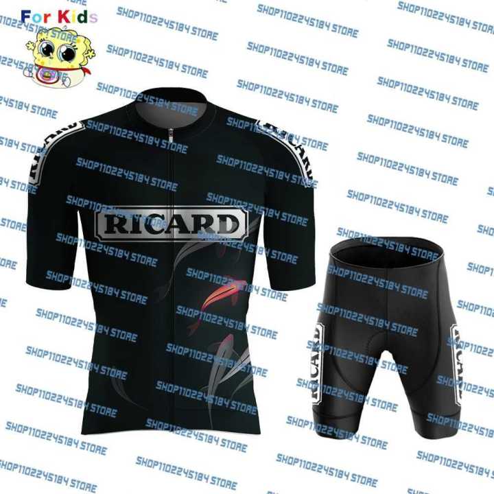 2023-ricard-ปลาเด็กขี่จักรยานย์ชุดเด็กขี่จักรยานเสื้อผ้าการแข่งขันแขนสั้น-ropa-c-iclismo-mtb-ขี่สวมใส่