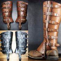 【Lao Zhang Fashion Cosplay】ยุคไวกิ้งนักรบอัศวินหนังขาเกราะ Greaves รองเท้ารองเท้าปกคลุมสำหรับผู้ชายผู้หญิง Larp เรเนซองส์เครื่องแต่งกายคอสเพลย์สนับแข้ง