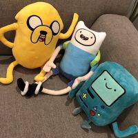 ตุ๊กตาตุ๊กตาสัตว์ยัดไส้นุ่ม BMO Finn Jake ขนาด28-42ซม. เวลาผจญภัยสุดสร้างสรรค์ตุ๊กตาการ์ตูนของเล่นตุ๊กตามือของขวัญ