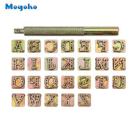 Mogoko 9mm Alphabet Leather Stamping Printing Punch Tools Letters Numbers Metal Leather Stamp Leather Punch Tool Leathercraft