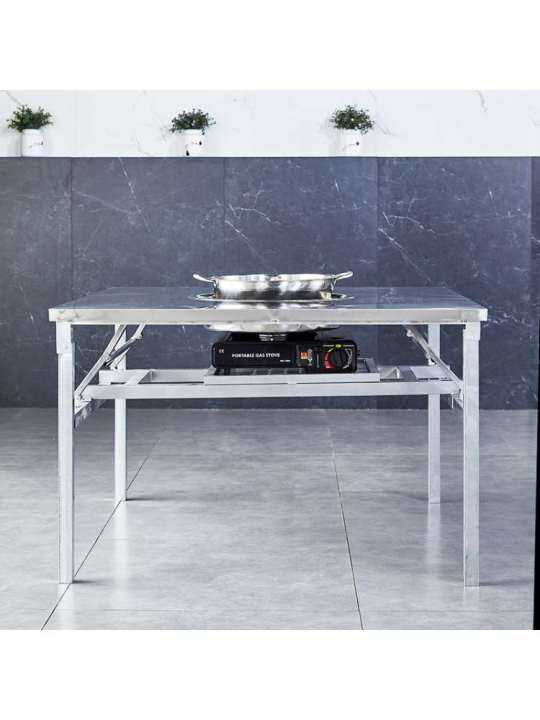 Outdoor BBQ folding table, home cooking tea around the stove, indoor