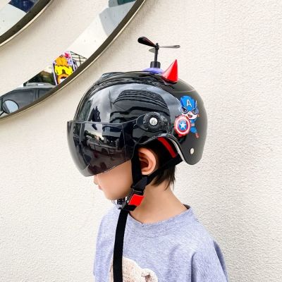 ❄☊ Wholesale of childrens helmets electric scooters summer cute 3-2 girls hats personalized half manufacturers