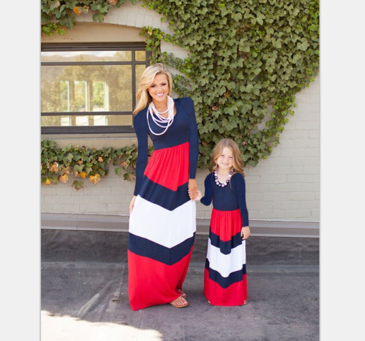 mommy-and-me-fashion-long-sleeve-autumn-dress-2018-mother-amp-kids-new-striped-mother-daughter-dresses-family-matching-outfits