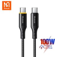 Mcdodo PD 100W Type C To Type C สายชาร์จโทรศัพท์สายรับส่งข้อมูลเร็วสำหรับ Macbook Ipad แท็บเล็ตเหมาะสำหรับ Samsung ที่เหมาะกับ Huawei ที่เหมาะกับตัวแปลงสายสายข้อมูล LED Xiaomi