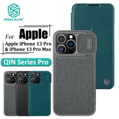 Nillkin QIN pro เคสโทรศัพท์หนัง แบบฝาพับ 360 องศา สําหรับ iPhone 13 pro Max iPhone 13 pro° เคสด้านหลัง กันกระแทก รวมทุกอย่าง