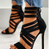 2022 New Summer Womens Shoes Sexy Open Toe Gladiator Shoes Womens High Heels Dress Party Wedding High Heels Sandals