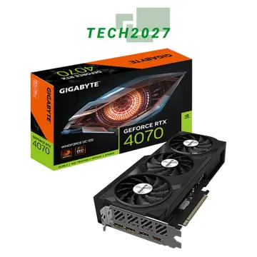 GIGABYTE GeForce RTX 4070 AERO OC 12G Graphics Card, 3X WINDFORCE Fans,  12GB 192-bit GDDR6X, GV-N4070AERO OC-12GD Video Card
