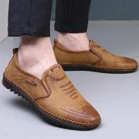 Casual Shoes for Men Pu Leather Loafers Classic Breathable Solid Colors Soft Flats Sewing Comfort Fashion Slip On Loafers Shoes