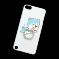 For iPod Touch 6TH 7TH 5TH 4TH iPhone SE 2020 XS XR 11 Pro Max 6 6S 7 8 Plus 4S 5C 5S 3D Cute Blue Dog Finger Ring Stand Holder Back Hard Phone Case Cover