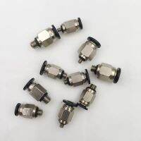 QDLJ-5pcs Pneumatic Miniature Trachea Quick Plug Connector Threaded Straight-through Connector Pc Pc3/4/6mm-m3/5/6 Pneumatic Element