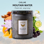 Nến thơm vintage Chillme hương thanh mát sang trọng 200g - Moutain Water