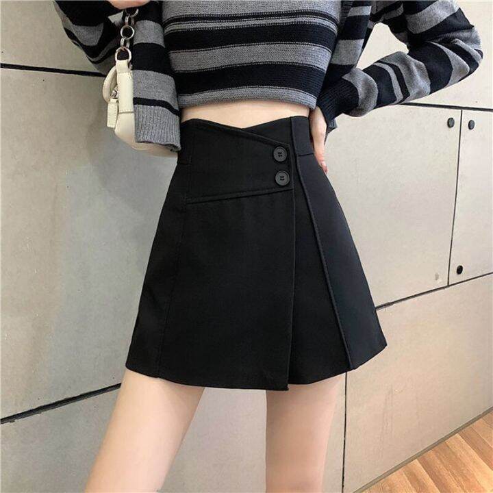 mexzt-women-shorts-skirts-spring-summer-high-waist-wide-leg-shorts-korean-all-match-irregular-a-line-skirt-fashion-preppy