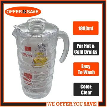 1800ml Glass Water Jug Pitcher Juice Bottle with Plastic Lid - China Water  Bottle and Water Pitcher price