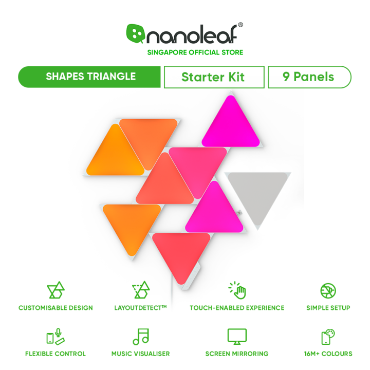 Nanoleaf Shapes Triangles Starter Kit Panels Lazada Singapore