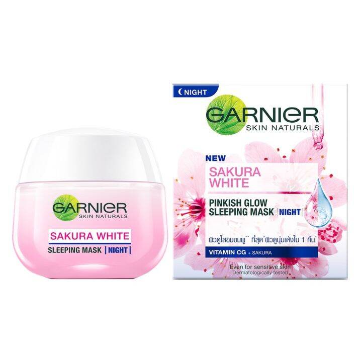 garnier-การ์นิเย่-ซากุระไวท์-พิงคิช-โกลว์-ครีม-เดย์-50-มล-ไนท์-50-มล