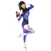 XXS 3XL Large Dva Bodysuit Blue Cosplay Costume with Gloves Game Female Adult 3D Printing Spandex Halloween Party Suits D.Va cos Cosplay✙∈