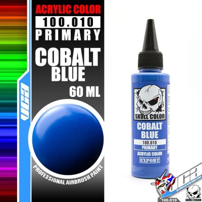 SKULL COLOR 100.010 COBALT BLUE ACRYLIC COLOR 60ML PRIMARY PAINT สีอะครีลิกสำหรับพลาสติก โมเดล VCA GUNDAM