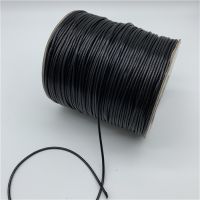 0.5mm 0.8mm 1mm 1.5mm 2mm Black Waxed Cotton Cord Waxed Thread Cord String Strap Necklace Rope For Jewelry Making