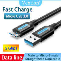 Vention Micro USB 3.0สาย USB 3.0ชายกับ Micro B ชายอะแดปเตอร์เคเบิ้ลสำหรับ Samsung Note 3 S5 Seagate โตชิบา Newman Sony Lenovo WD WEST โทรศัพท์มือถือมือถือฮาร์ดไดรฟ์สายเคเบิลข้อมูล