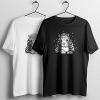 Mytee100% Cotton T Shirt Oversized Tee Dog Princess Print Round Neck Short Sleeve BF Wind Graphic Tee