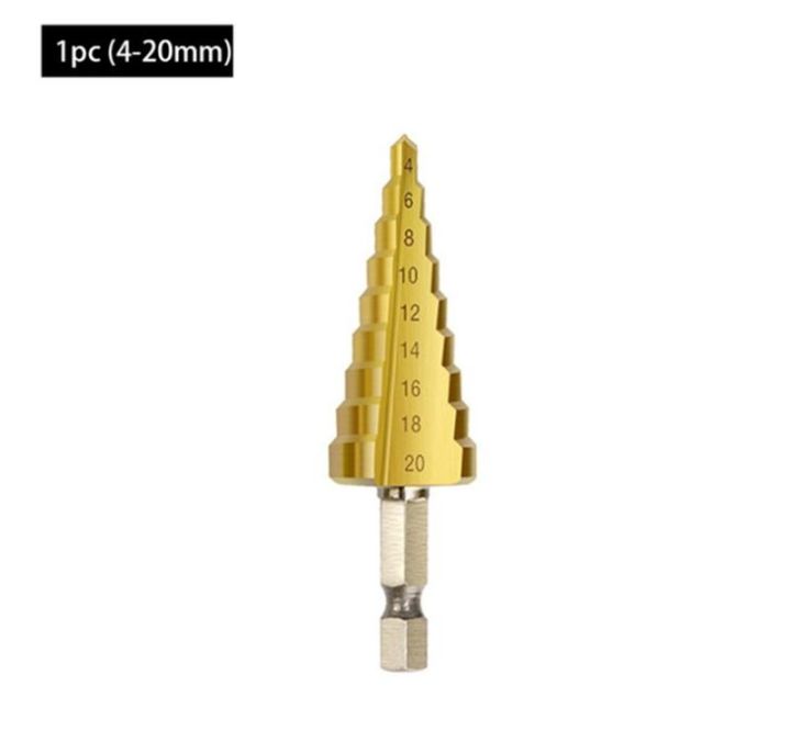 hh-ddpjxltwon-4-32mm-hex-shank-metal-drill-high-quality-high-speed-steel-step-drill-multi-purpose-pagoda-drill-bit-solid-drilling-tool