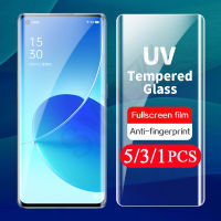 5-1 ชิ้น UV กระจกนิรภัยสำหรับ OPPO Reno 3 4 pro 5G 5 6 pro plus UV แก้วป้องกันโทรศัพท์หน้าจอป้องกันฟิล์มสมาร์ทโฟน-fi9o