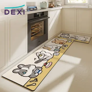 Oilproof Kitchen Rug Anti-Slip Bathroom Bath Floor Carpet Home