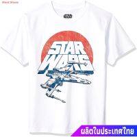 ผ้าฝ้าย 100%เสื้อยืดแขนสั้น STAR WARS Boys MensVintage Inspired X-Wing Fighter T-Shirt Popular T-shirtsS-3XL  DGBG