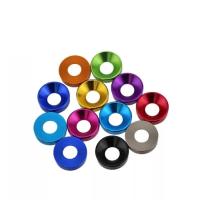 20pcs M2 M2.5 M3 M4 M5 M6 Aluminum washer Colorful anodized Aluminum Countersunk Head Bolt Washer Gasket for Flat head Bolts