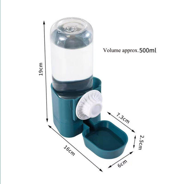 กรงแขวนคงที่ดื่มน้ำพุแมวสุนัข500มิลลิลิตรตู้น้ำคิตตี้ลูกสุนัขกระต่ายหนูแฮมสเตอร์-samll-สัตว์สัตว์เลี้ยงป้อนอุปกรณ์