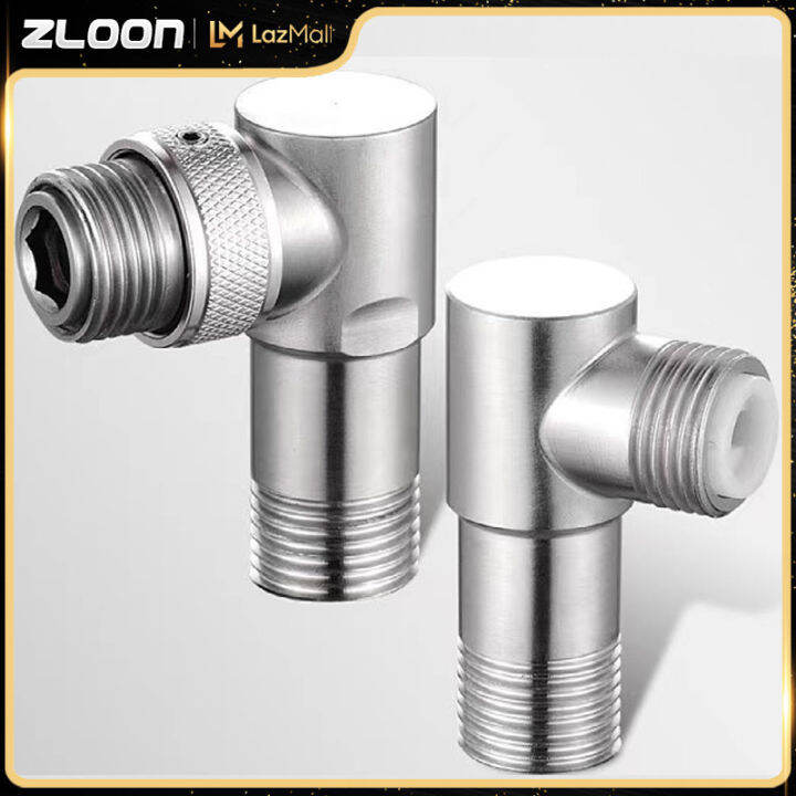 Zloon Angle Valve sus304 2 way valve water tap Stainless Steel One
