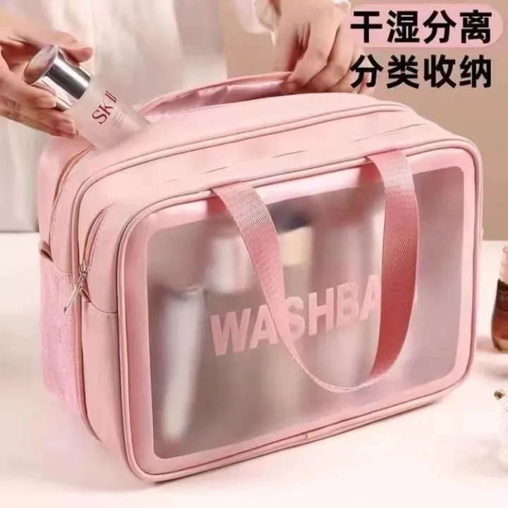 high-end-muji-large-capacity-dry-and-wet-separation-waterproof-cosmetic-bag-for-women-travel-portable-essential-cosmetic-storage-bag-washing-bag