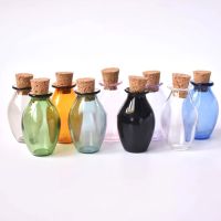 1PC Colorful Mini Glass Bottles With Cork Cute Little Bottles DIY Gift Tiny Jars Vials For Wedding Birthday Party Decor Bottles