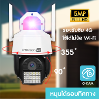 FNKvision 4G IP camera กล้องวงจรปิด 360° Security Camera HD 5MP กล้องวงจรปิดไร้สาย กล้องวงจรปิดไร้สาย มีไซเรน กลาง