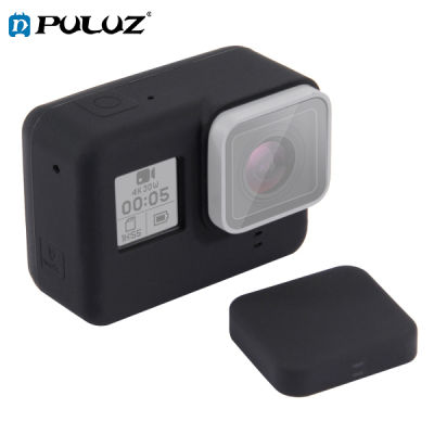 PULUZ เคสป้องกันซิลิโคนมีฝาปิดเลนส์สำหรับ GoPro HERO7สีดำ/7สีขาว/7สีเงิน/6 /5