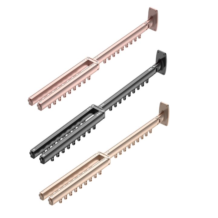 Lingge balcony folding outdoor retractable drying rack pushpull wall