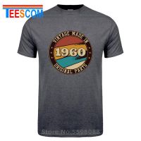 Vintage Made in 1960 T Shirt men Fathers 60th Birthday gift tee shirt Retro 1960 Original Parts T-shirts 1960 birth year Tshirt XS-4XL-5XL-6XL